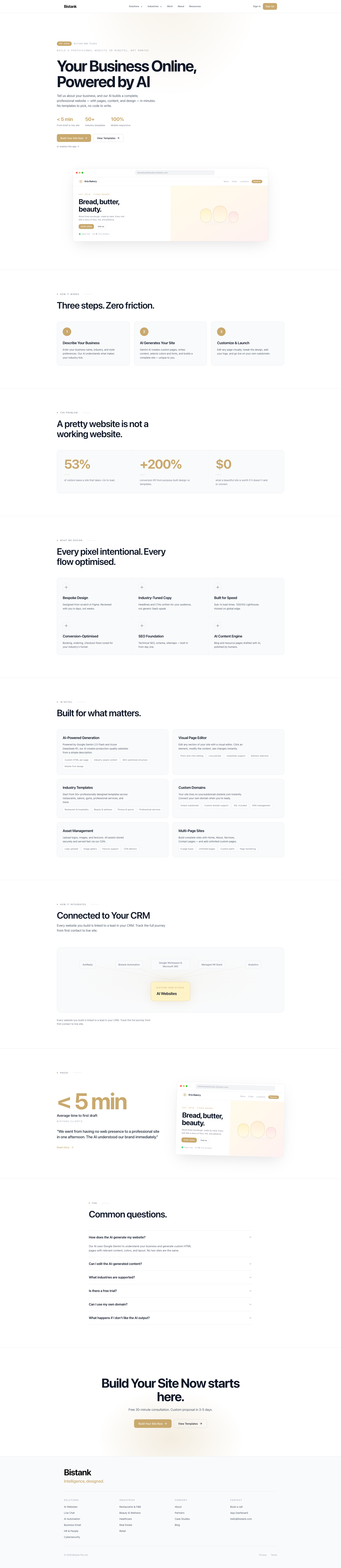 Bistank Web Studio preview